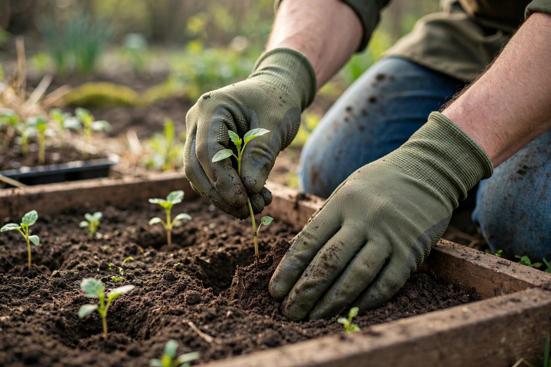 Planting seedlings