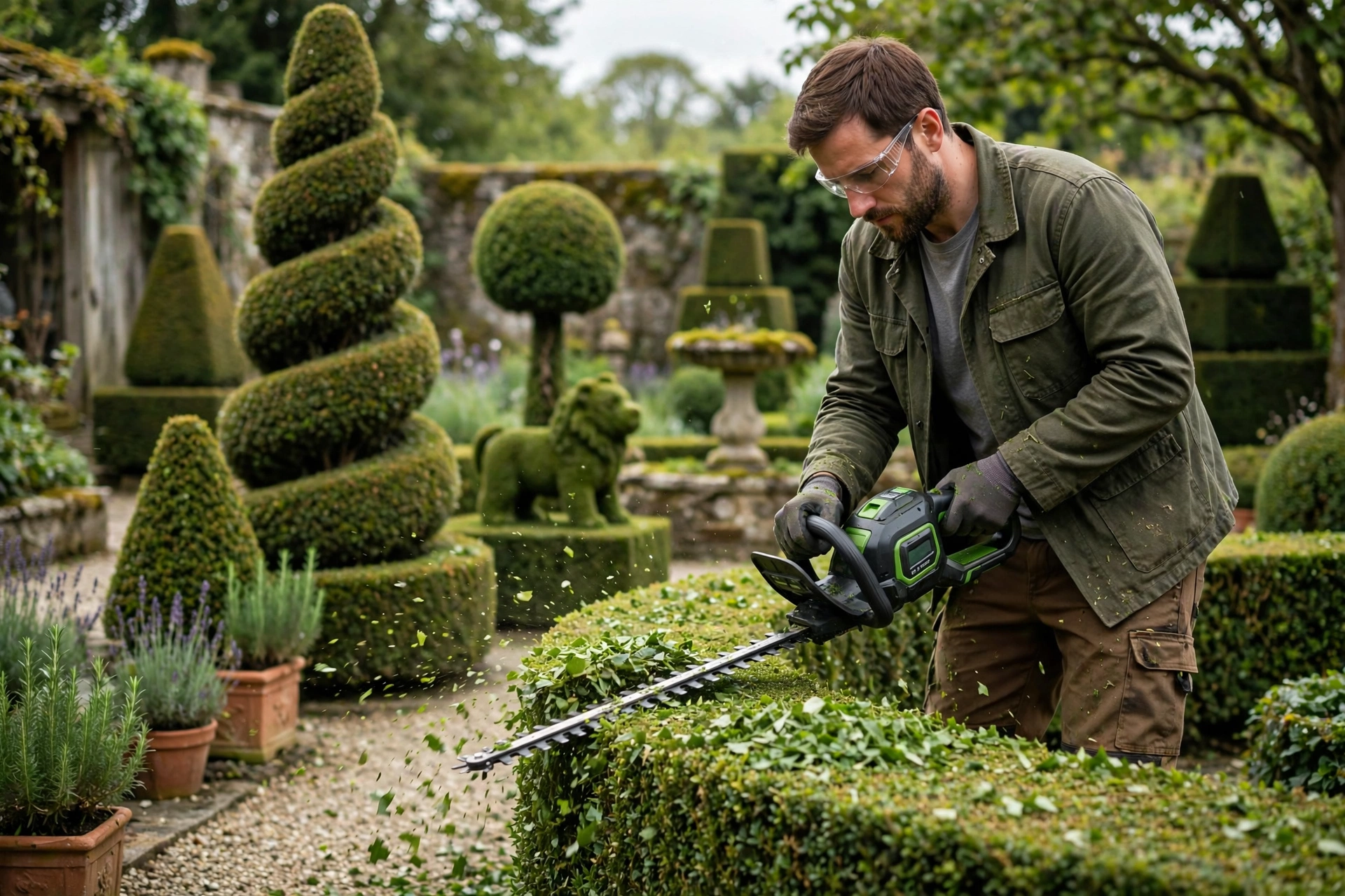 Trimming hedge
