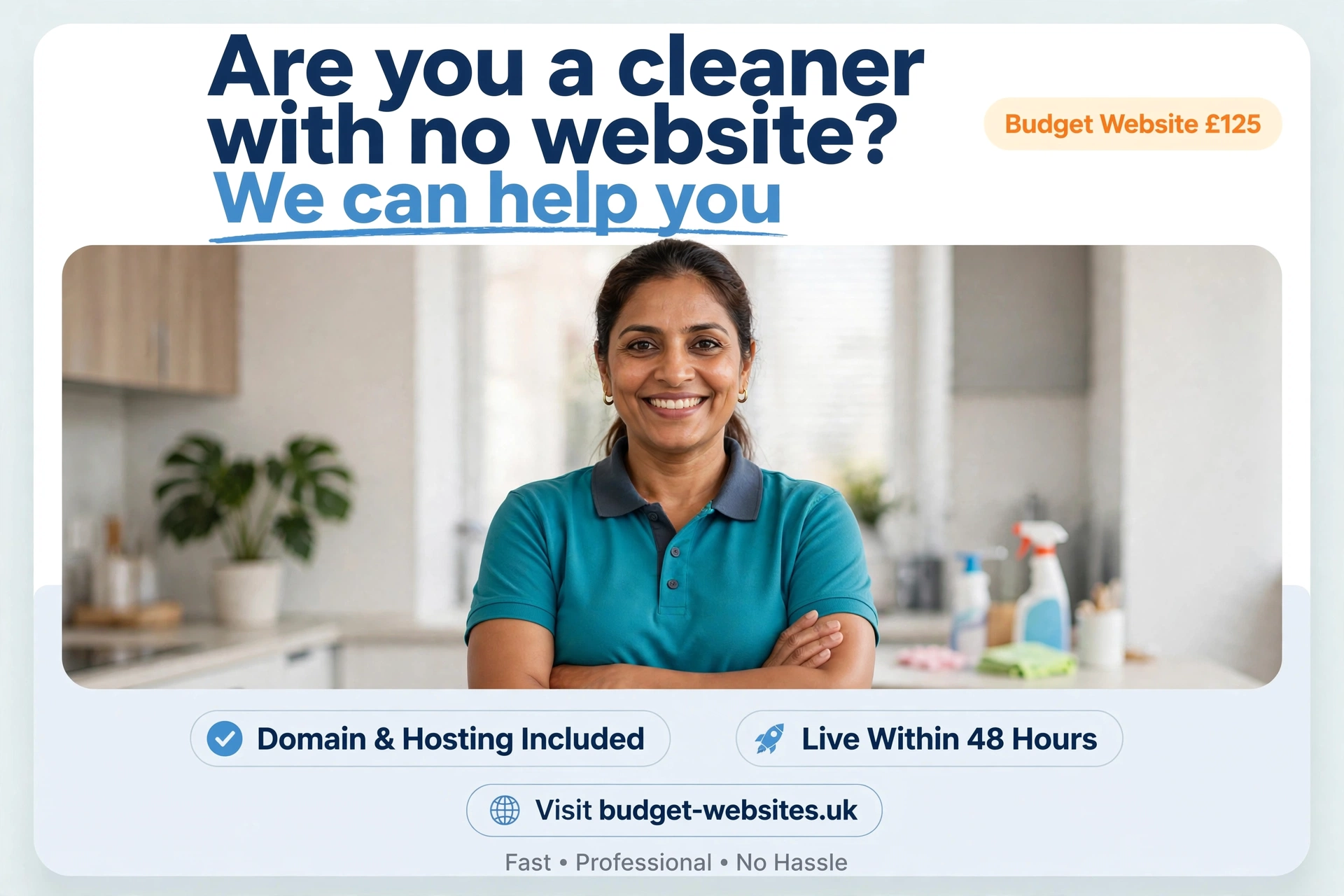 Clean marketing poster
