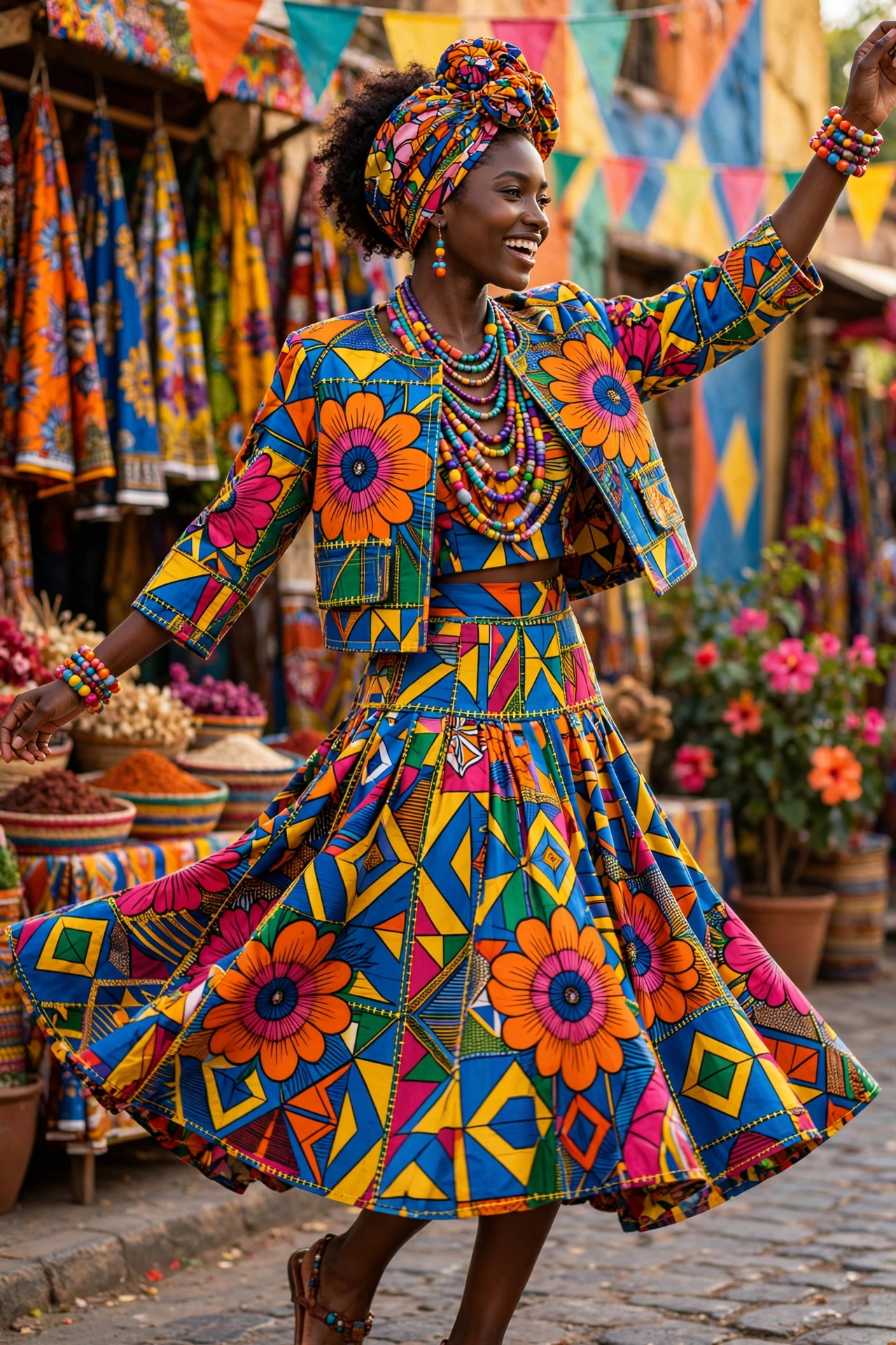 Bold Ankara Power Suit