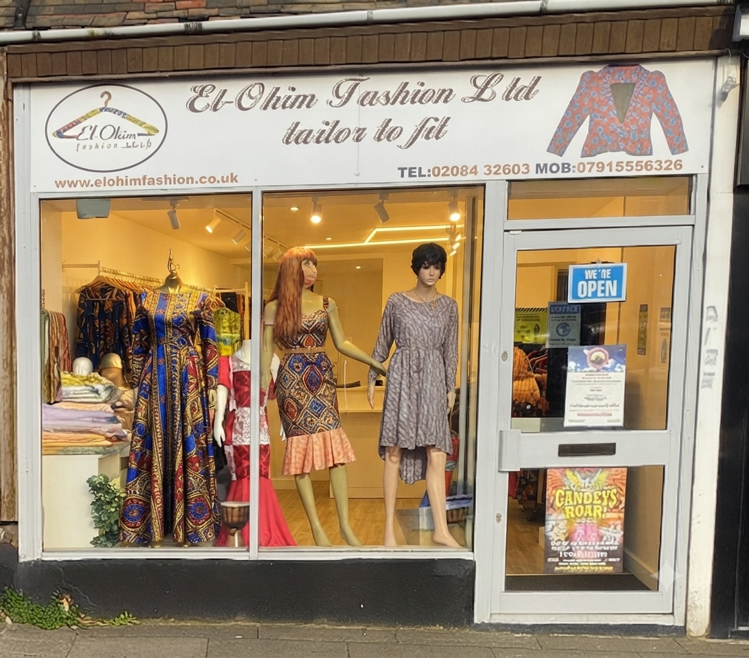 El-Ohim Fashion Ltd shop front on High Street, Tunstall, Stoke-on-Trent